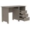 Homeroots 47" Light Gray and Brown Wood Computer Desk With Three Drawers 403799 - alternate 2