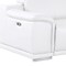 Homeroots 175" White Top Grain Leather Reclining USB Sofa And Storage 643709 - alternate 2