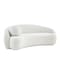 Homeroots 85" Cream Sherpa Curved Sofa And Toss Pillow With Legs 543965 - alternate 2