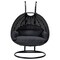 Leisuremod Mendoza Charcoal Wicker Hanging 2 person Egg Swing Chair with Dark Grey Cushions MSCCH-53DGR - alternate 5