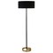 Homeroots 62" Black Traditional Shaped Floor Lamp With Black No Pattern Drum Shade 523364 - alternate 3