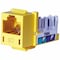 Hubbell Premise Wiring Jack, Yellow, Cat6, Rj45 HXJ6Y - alternate 1