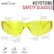 Bison Life Keystone, Safety Glasses, Anti-Scratch, Yellow & Green Lens, Frameless, 12 PK BL-KSSG1-CLCT-YGR-12 - alternate 2