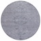 Homeroots 8' Blue And Gray Round Floral Washable Indoor Outdoor Area Rug 604212 - alternate 2