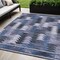 Homeroots 5' X 8' Navy Blue And Sky Blue Southwestern Washable Indoor Outdoor Area Rug 587333 - alternate 1