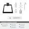 Amerock Blackrock Matte Black Contemporary 6-13/16 in 173 mm Length Towel Ring BH36002MB - alternate 3