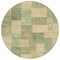 Homeroots 8' Artichoke Green Round Geometric Washable Indoor Outdoor Area Rug 608258 - alternate 2
