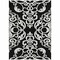 Homeroots 8' X 10' Black And Ivory Damask Washable Indoor Outdoor Area Rug 614410 - alternate 2