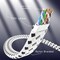 Maximm Cat6 Flat Braided Ethernet Cable 6ft, 5PK, White, 5PK C6F-6FT-5PK-WHBRD - alternate 2