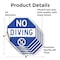 Signmission No Diving, 4 inch X 4 inch, Vinyl Decal, 5PK OC-D-5PACK-4-130 - alternate 3