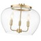 Z-Lite Joliet Burnished Brass 3 Light Semi Flush Mount 473SF-BBR - alternate 2