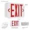 Compass Exit Sign, Emergency Battery Backup, 7 1/4 in H x 11 5/8 in W, LED, 1 or 2 Faces, White/Red CER - alternate 3