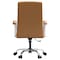 Leisuremod Evander Office Chair in Upholstered Leather and Iron Frame with Swivel and Tilt, Acorn Brown EO20LBRL - alternate 2