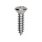 Auveco 10 x 3/4in Phillips Oval Head Tapping Screw Chrome, 100PK 2728 - alternate 1