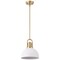 Jonathan Y Zane 9.5 in. 1-Light Modern Farmhouse Industrial Metal Dome LED Pendant, White/Brass Gold JYL9573D - alternate 4