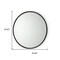 Homeroots 36" Black Metal Round Accent Mirror 607283 - alternate 2