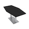 Skutchi Designs Hexagon Conference Table With Power Unit, 36 in W, 60 in L, Black HAR-HEX.IR-36X60-DOU-U999ST19-NA - alternate 1
