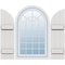 Ekena Millwork Rustic 3 Board Joined Board-n-Batten Faux Wood Shutters w/Quarter Round Arch Top, 16 1/8W x 42H, PR FBJ06Q16X042RUF - alternate 1
