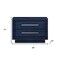 Homeroots 21" Sapphire Blue Wood Two Drawer Nightstand 719565 - alternate 3