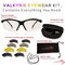 Bison Life Valkyrie Black Temple Interchangeable Safety Glasses Kit, ANSI Z87.1, UV Protection SH-VKSG-CLBKT-MS17-5LSET - alternate 2