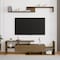 Leisuremod Surrey TV Stand with MDF Shelves and Bookcase, Oak Wood STS60OW - alternate 2