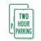 Signmission Two Hour Parking, 12'' X 18'' 2 Signs, Heavy Gauge Aluminum, 2PK A-1218-2PACK-24701 - alternate 1