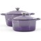Megachef 7 Piece Enameled Cast Iron Cookware Set in Purple 750124529M - alternate 4