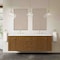 James Martin Vanities Laurent 72" Double Vanity, Honey Oak w/ 3 CM White Zeus Silestone Top 545-V72-HNO-3WZ - alternate 2
