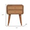 Homeroots 22" Beige Solid Wood Two Drawer Nightstand 651516 - alternate 4