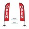 Showdown Displays 13 Ft  Premium Blade Sail Sign Kit (Double-Sided With Spider Base)  - Open Red 908121-002 - alternate 2