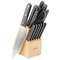 Martha Stewart Everyday 14 Piece Stainless Steel Cutlery and Wood Block Set in Grey 120050.14 - alternate 1