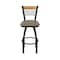 Holland Bar Stool Co Eleanor 36in Swivel Extra Tall Bar Stool, Black Wrinkle Finish, Medium Back and Canter Earth Seat 880 - alternate 4
