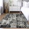 Homeroots 5' X 8' Black And Gray Abstract Washable Indoor Outdoor Area Rug 597933 - alternate 3