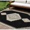 Homeroots 10' X 14' Black Gold And Gray Oriental Washable Indoor Outdoor Area Rug 598387 - alternate 1