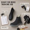 Handpoint Mens 6 in Soft Toe Work Boots-Black Crazy Horse Leather Slip-On Safety Boots, Slip Resistant, 12 80N04-EE-12 - alternate 4