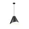 Z-Lite Aria 1 Light Pendant, Matte Black/Matte Black & Inner White, 18 In W x 16 In H 1952P18-MB - alternate 2