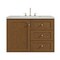James Martin Vanities Laurent 36" Single Vanity, Honey Oak w/ 3 CM Lime Delight Silestone Top 545-V36-HNO-3LDL - alternate 4
