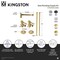 Kingston Brass Plumbing Sink Trim Kit with Bottle Trap, Brushed Brass CC43207DLLKB30 - alternate 2