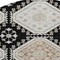 Homeroots 8' Black And Silver Round Floral Washable Indoor Outdoor Area Rug 610741 - alternate 3