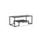 Homeroots 45" Brown and Black Metal Sled Coffee Table With Shelf 490565 - alternate 2