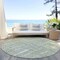 Homeroots 8' Artichoke Green And Ivory Round Abstract Washable Indoor Outdoor Area Rug 588488 - alternate 2