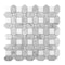 Apollo Tile Gray 12x12 Thassos, Bianco Carrara Marble Polished Floor and Wall Mosaic Tile 5.17 sqft/case, 5PK APLDC88S10A - alternate 1