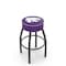 Holland Bar Stool Co 25" 4" Kansas State Cushion Seat, Blk Wrinkle Base Swivel Bar Stool L8B125KnsasS - alternate 1