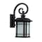 Homeroots XL Antique Bronze Frosted Linen Glass Lantern Wall Light 398627 - alternate 2