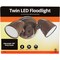 Unbranded Bronze Twin Head LED Floodlight Fixture PW032B - alternate 1