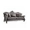 Homeroots 45" Platinum Velvet Floral Sofa And Toss Pillows 348645 - alternate 1