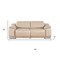 Homeroots 80in White and Silver Leather Power Reclining Loveseat 643821 - alternate 3
