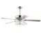 Jonathan Y Mandy 52" 3-Light Crystal Prism Drum LED Ceiling Fan With Remote, Chrome JYL9706A - alternate 1