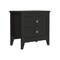 Homeroots 24" Black Wood Two Drawer Nightstand 478276 - alternate 2