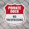 Signmission Private Dock Shield Sign No Trespassing, 6 Inch X 6 Inch, Plastic Sign SHI-P-6-434 - alternate 2